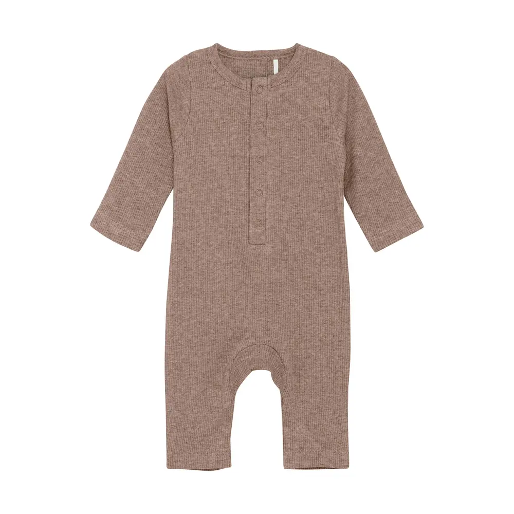 product-Melange Rib Romper Langærmet - 2813 - 74