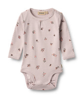 Roselinde Body Langærmet - Soft lilac flowers