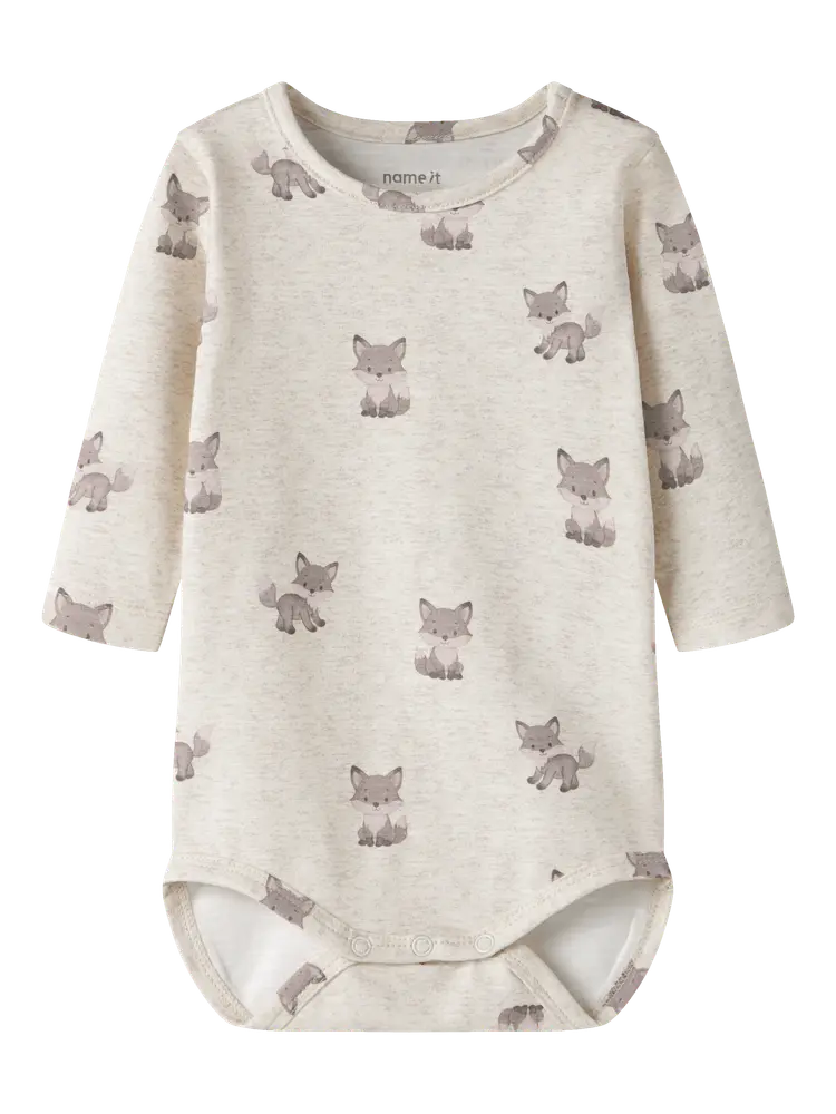 Name It Nels Langærmet Body - Peyote Melange - 62