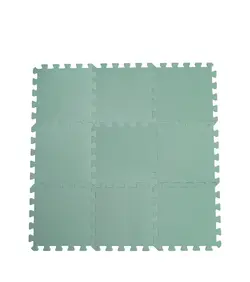 Skumlegegulv Bekids, Støvet Grøn 9 stk