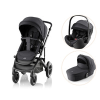 Britax Römer Smile 5Z Style Kombivogn inkl. Baby-Safe Pro Style Autostol - Carbon Black