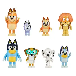 Bluey Figurer - 8-pak - Blueys Familie & Venner