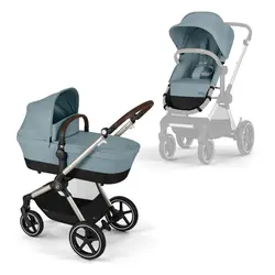 Cybex Klapvogn/Barnevogn - Eos Lux - 2-i-1 - Stormy Blue