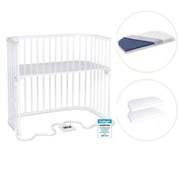Babybay Side By Side Boxspring XXL Med Madras Og Lagen
