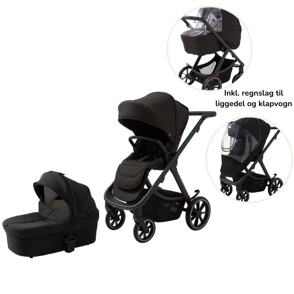 product-Evoke Kombivogn inkl. regnslag - sort