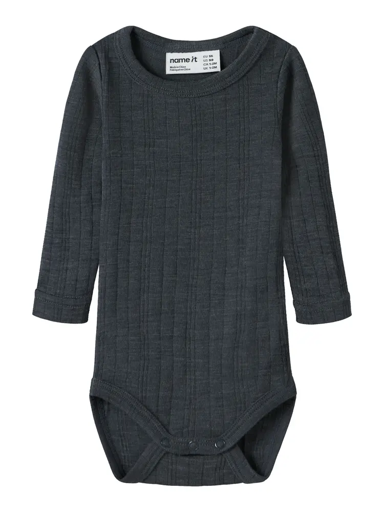 Name It Wang Uld Langærmet Body - Ombre Blue - 62 billede