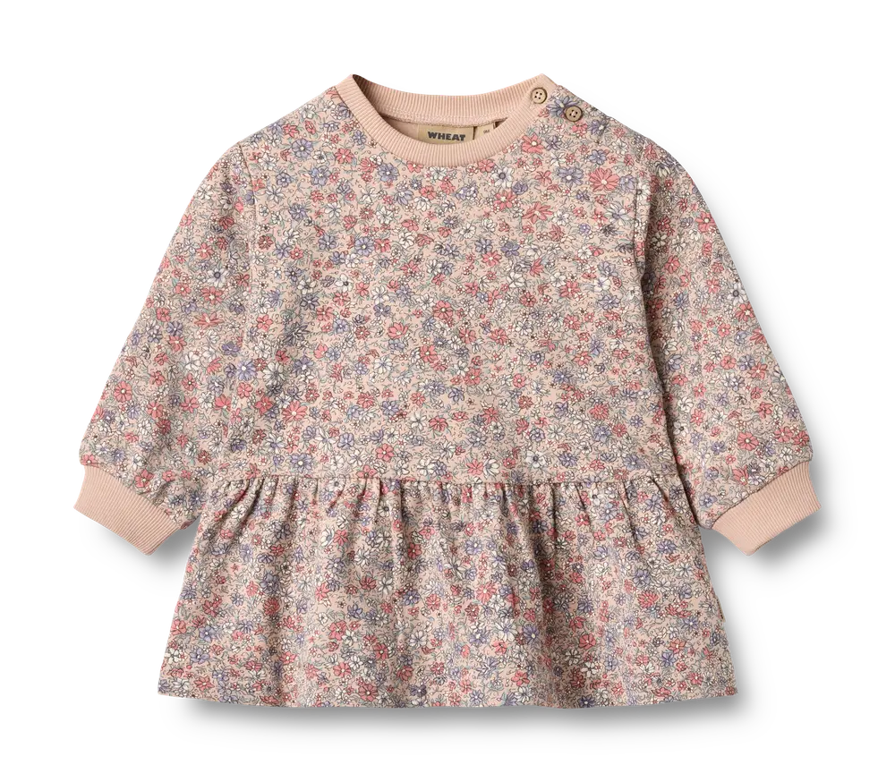 Zenia Sweatkjole – Rose dust flowers – 3 MDR.