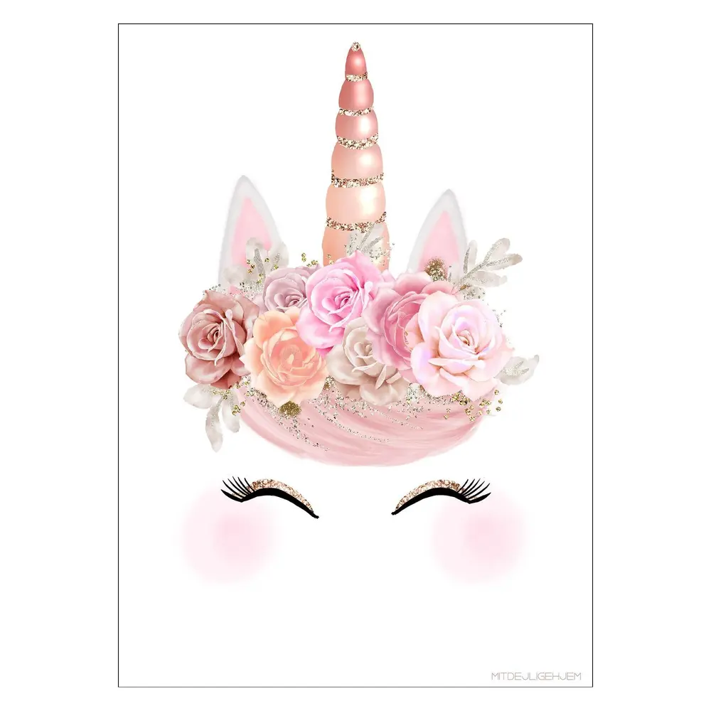 product-Plakat - Enhjørning A3