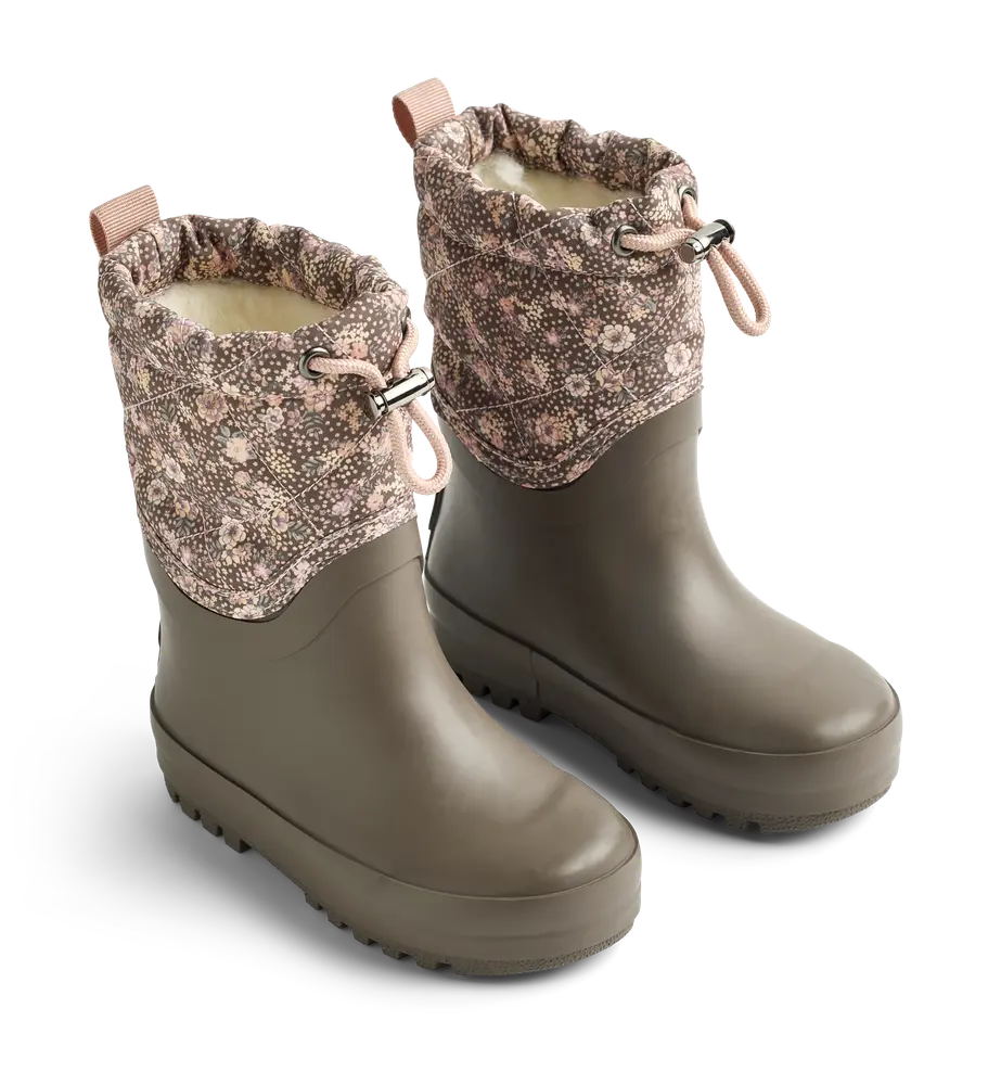 Wheat Drizzle Termo Snestøvle - Dry Wood Snow Flowers - 22