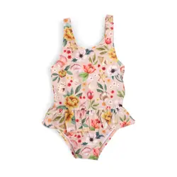 Eva - Badedragt - LYSERØD - 3-4 ÅR