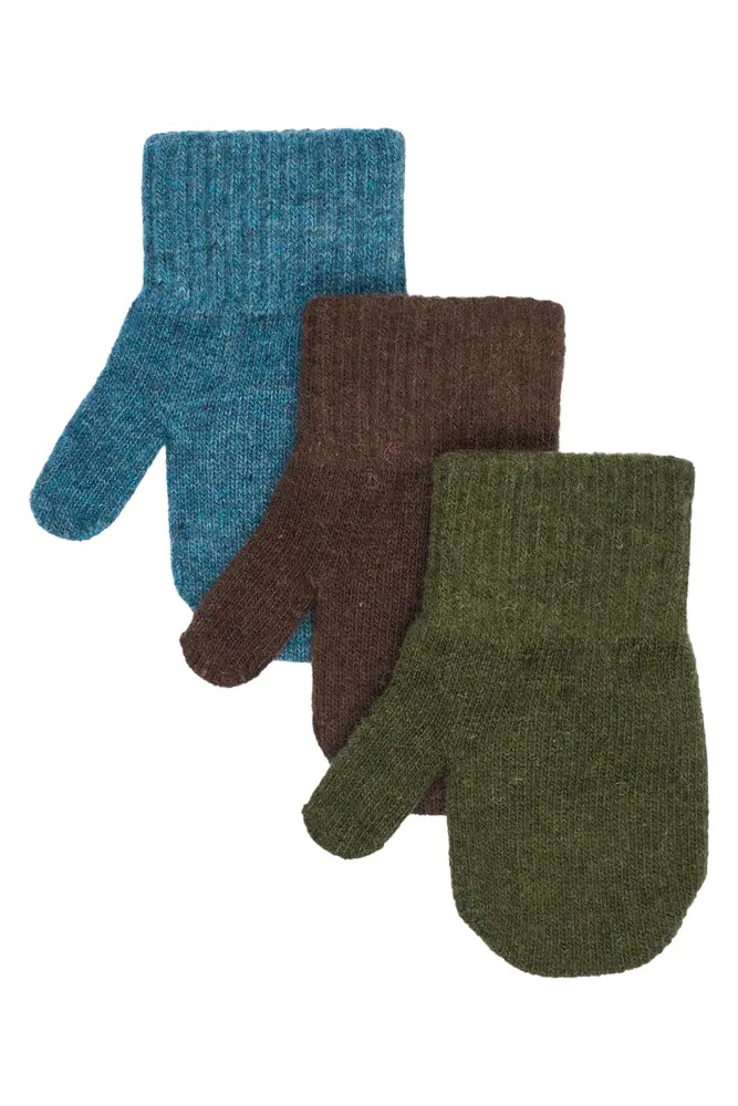 Mikk-Line Magic Luffer 3-Pak - Blue Mirage-Kombu Green-Coffee Bean - 0-2 ÅR