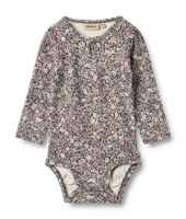 Liv Body Langærmet - Purple stone flowers