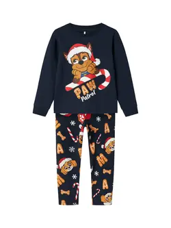 Name It Paw Patrol Pyjamas Navy Blazer Med Julemotiv - Str. 2y 92cm