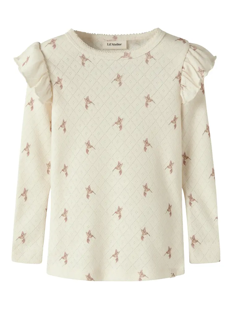 Lil' Atelier Rachello Tyl Bluse - Turtledove - 98