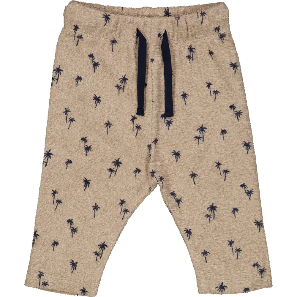 Palm bukser med palmer - Cashmere/ Night blue - 62