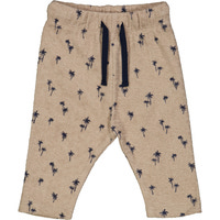 Palm bukser med palmer - Cashmere/ Night blue