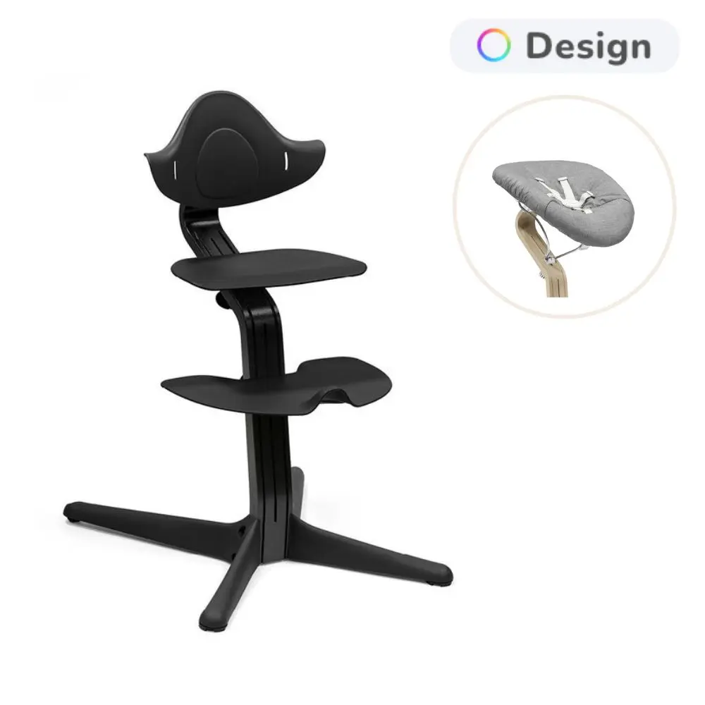 Stokke Nomi Højstol Inkl. Newborn Sæt - Black
