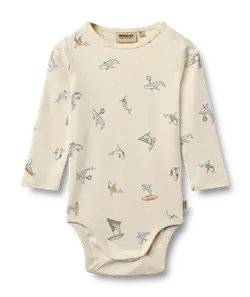 Freddie Langærmet Body - Whale friends - 74