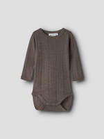 Name It Wang Uld Langærmet Body - Morel