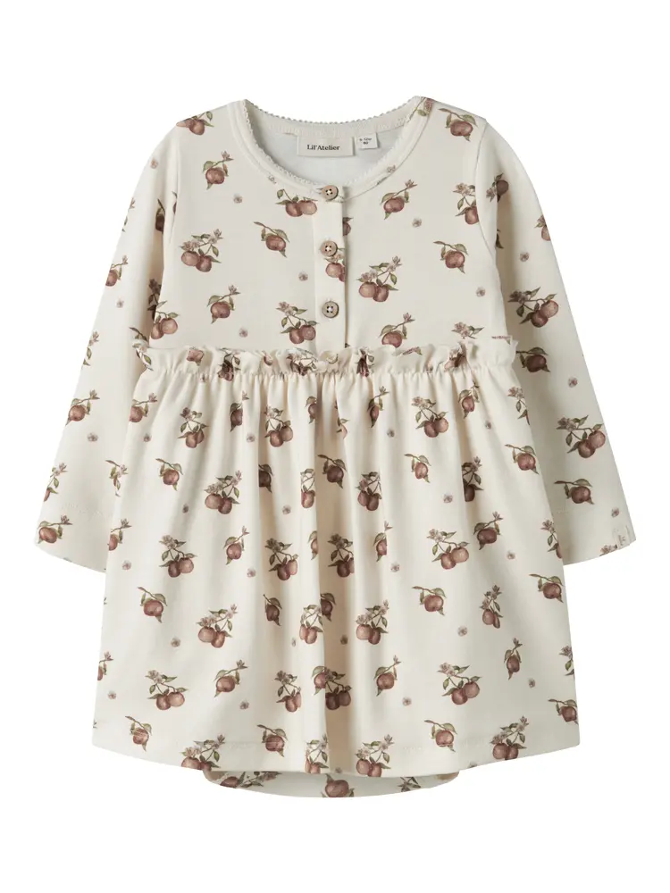 Lil' Atelier Gayo Kin Langærmet Body Kjole - Turtledove - 56 billede