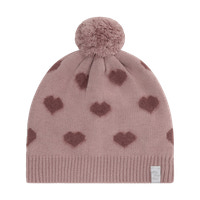 Minymo Strikket Hue M. Hjerter - Fawn
