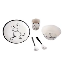 Moomin Melamine 5 pcs Mealtime set billede