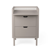 Puslebord med skuffer - jetty beige