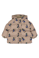 The New Siblings Uwe Puffer Jakke - Taupe Gray AOP TN