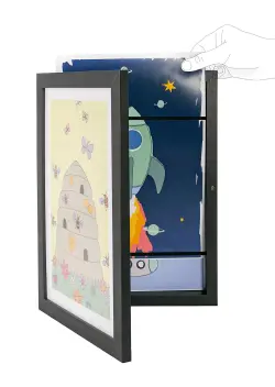 Billedramme til tegninger - A4 - Black billede