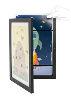 Billedramme til tegninger - A4 - Black