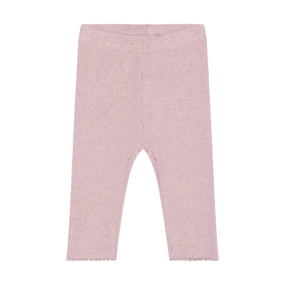 Fixoni Leggings Rib - Pale Mauve Melange - 44