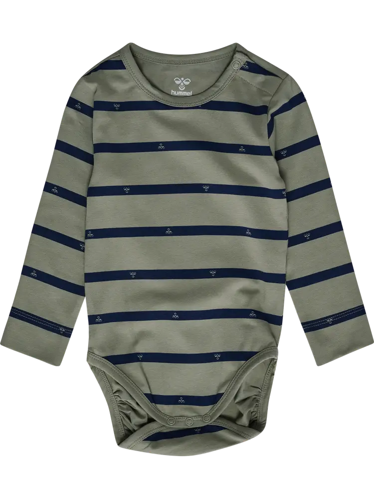 Hummel Stripy Bee Langærmet Body - Shadow - 74