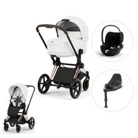 Cybex Priam Style Kombivogn inkl. Cloud T Plus og Base T - Off White/Rosegold