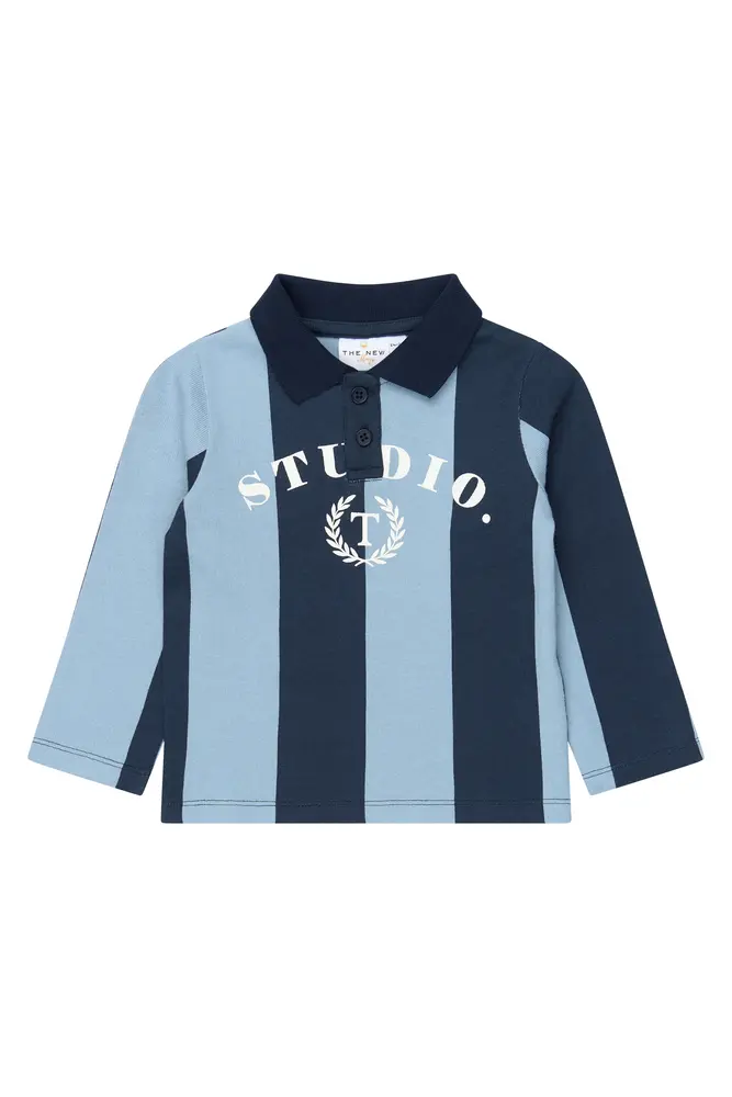 The New Siblings Viro Polo - Navy Blazer Striped - 98