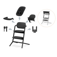 Lemo højstol 4i1 inkl. læringstårn - Stunning black | Stunning black