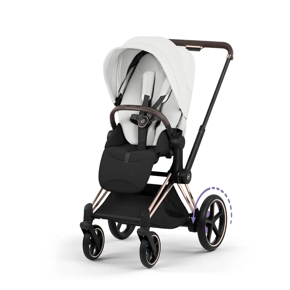 Cybex e-Priam Klapvogn Style Off White/Rosegold