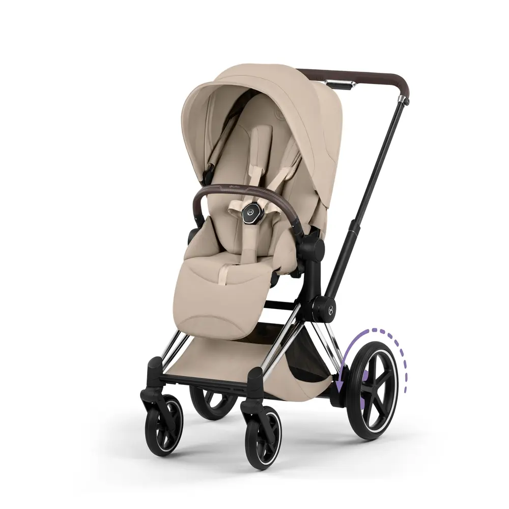 Cybex e-Priam Klapvogn Style Cozy Beige/Chrome Brown