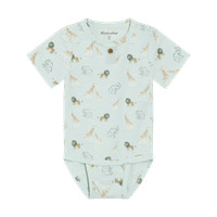 Kortærmet Body m. Print - Sprout Green