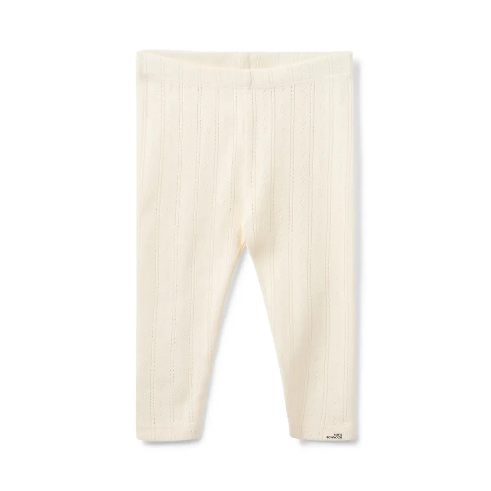Sofie Schnoor Leggings - Nalinesb - Off White m. hulmønster