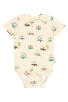 Sun Kortærmet Body - Eggnog Camper AOP