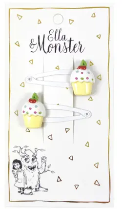 Hårclips White Cup Cake