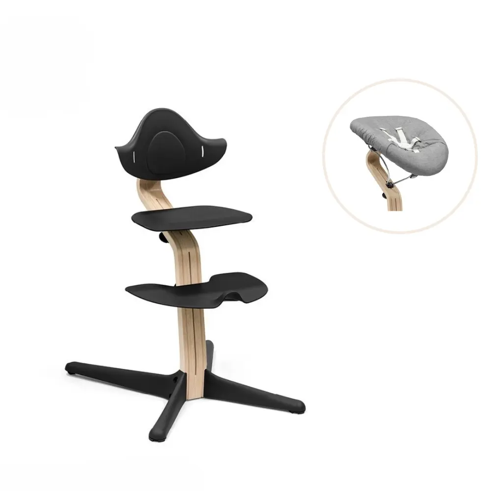 product-Nomi højstol inkl. newborn sæt - Natur/Black