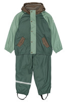 Regnsæt m. Fleece - Balsam green