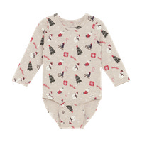 Minymo Langærmet Body - Beige Melange