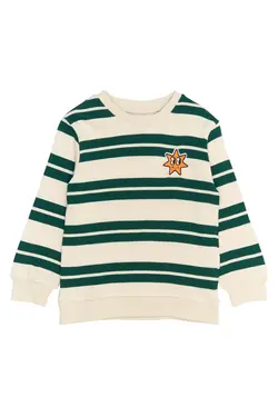 The New Siblings Stribet Sweatshirt Med Stjernemotiv - Str. 2y 92cm