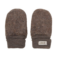 Uld Fleece Vanter - Brown melange