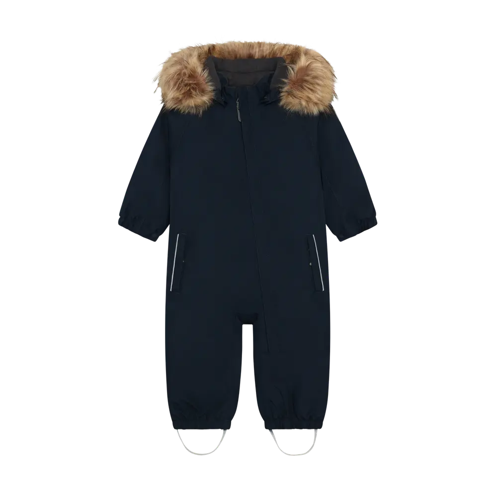 Color Kids Flyverdragt M. Fake Fur - Total Eclipse - 104