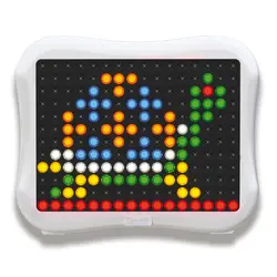 Quercetti Stiftmosaik m. LED-lys - Peg Brite - 122 Dele - 1805
