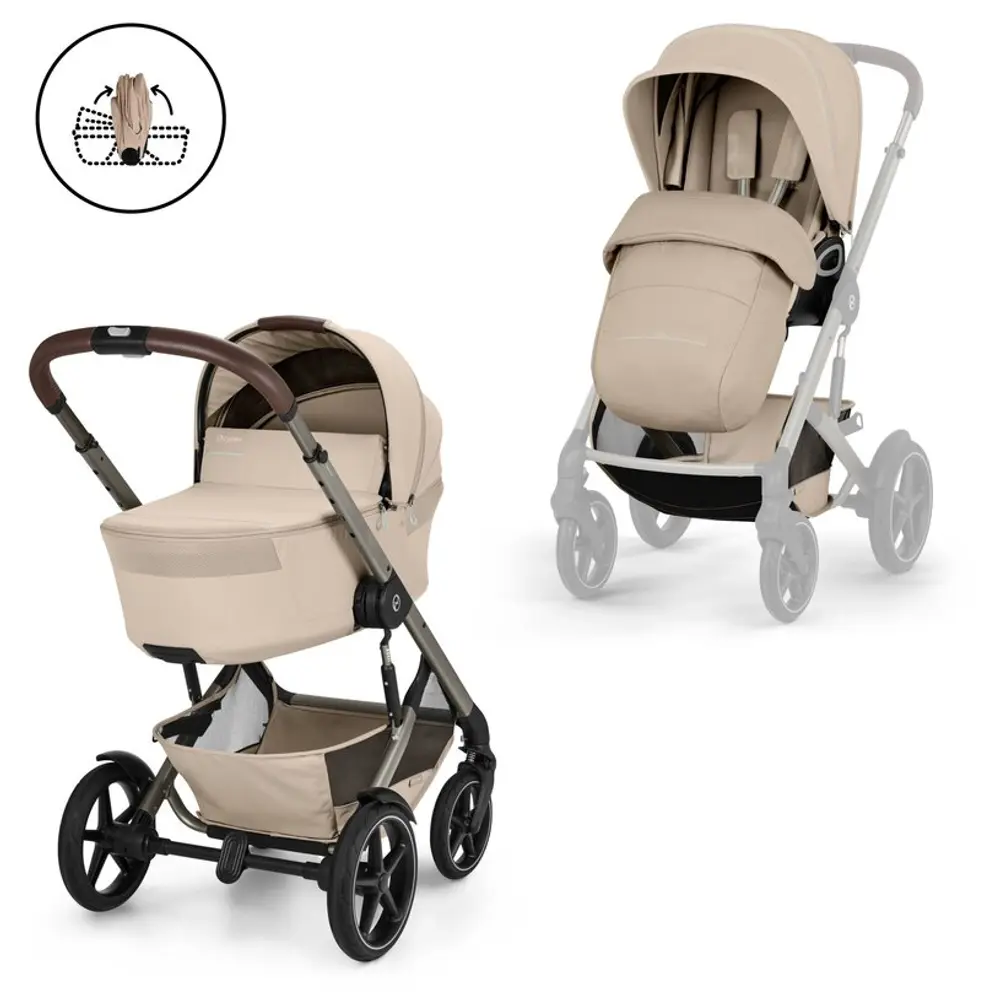 Cybex Talos S Lux Inkl. Foldbar Liggedel - Almond Beige