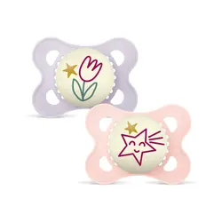 Original Night Silk 0-6m 2-pk V Pink billede